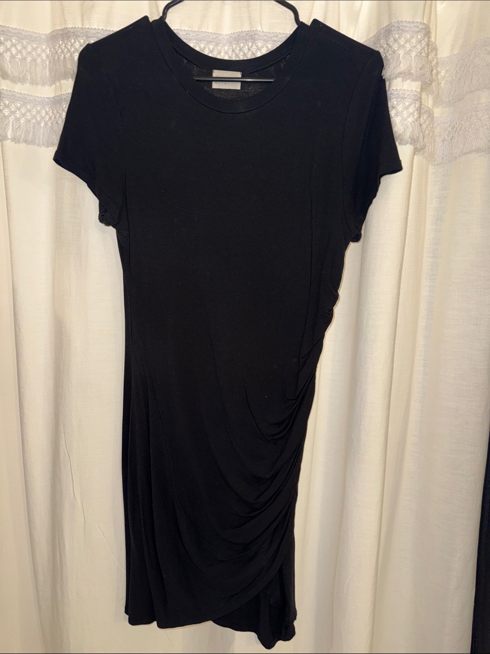 Black Short-Sleeve Fitted T-shirt Women’s Dress